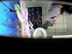 Hidden in toilet cam records real hot scenes with amateur